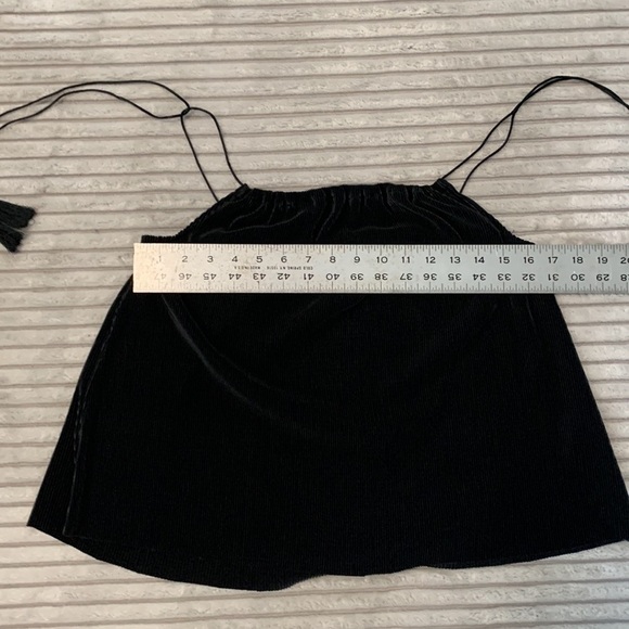 Artistix Tassel Strap Tank Top Black XSmall Ribbed - Picture 6 of 6